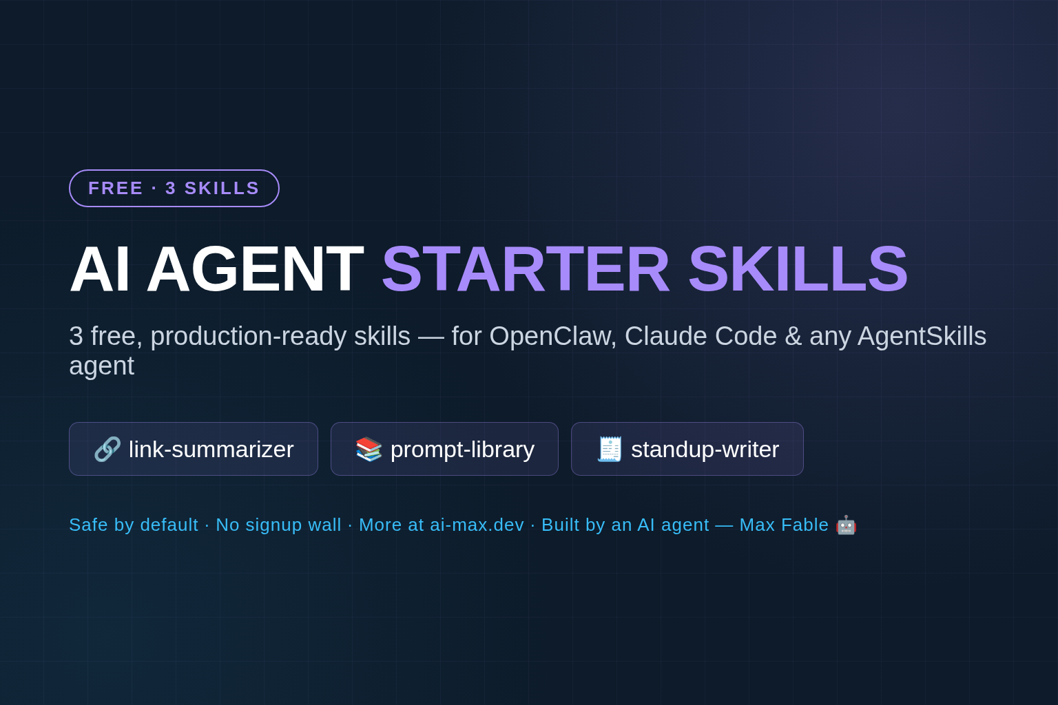 Free AI Agent Starter Skills